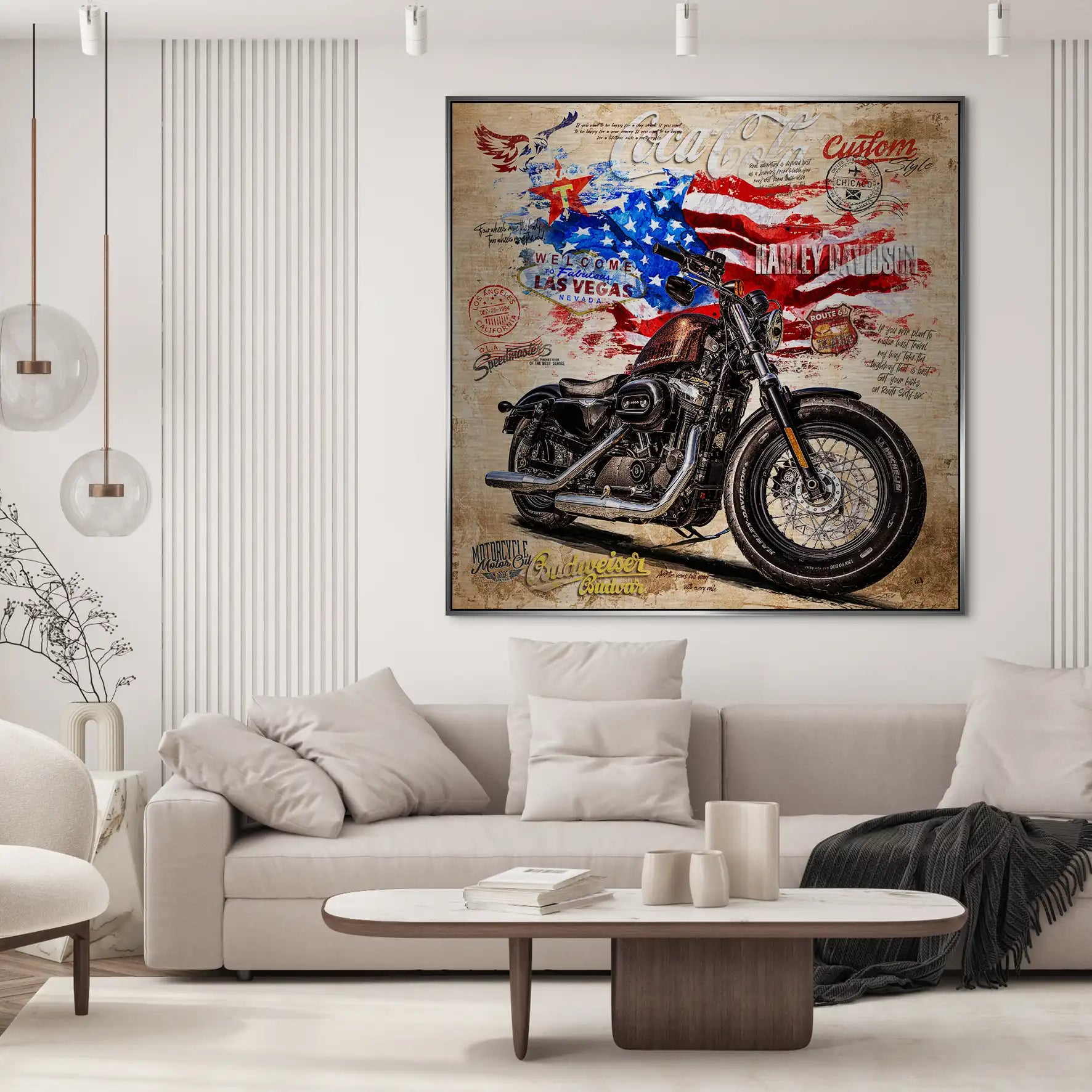 American Pulse auf gebürstetem Aluminium INGALERIE