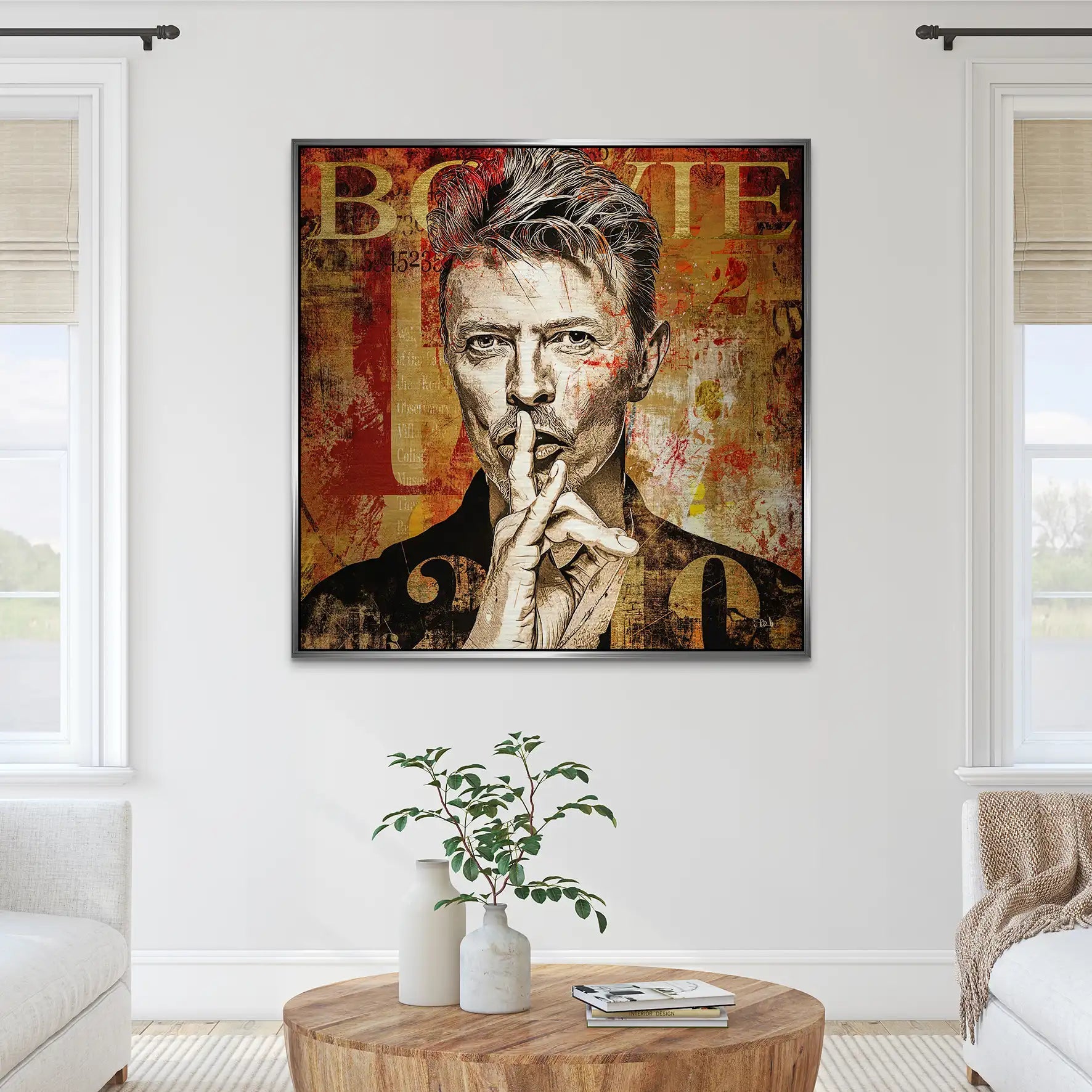 David Bowie Abstrakt Modern Style Alu Gebürstet INGALERIE