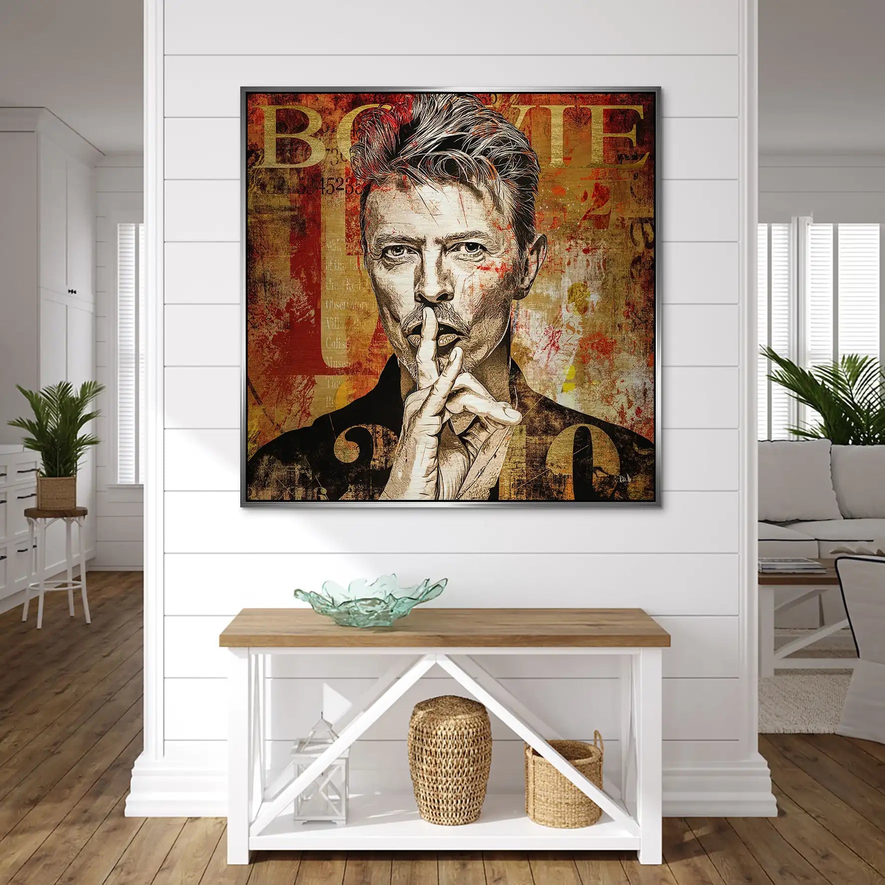 David Bowie Abstrakt Modern Style Alu Gebürstet INGALERIE