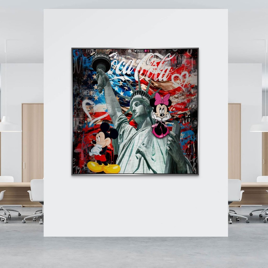 Micky USA Pop Art Alu Gebürstet INGALERIE