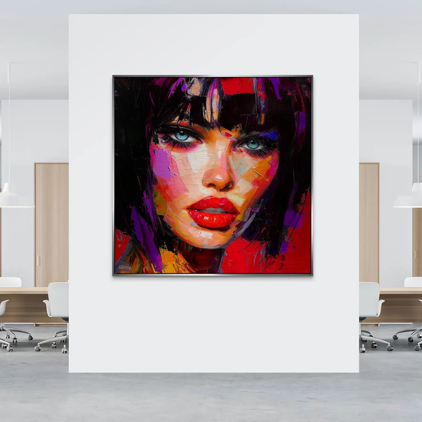 Abstrakt Red Beauty Alu Gebürstet Bild INGALERIE