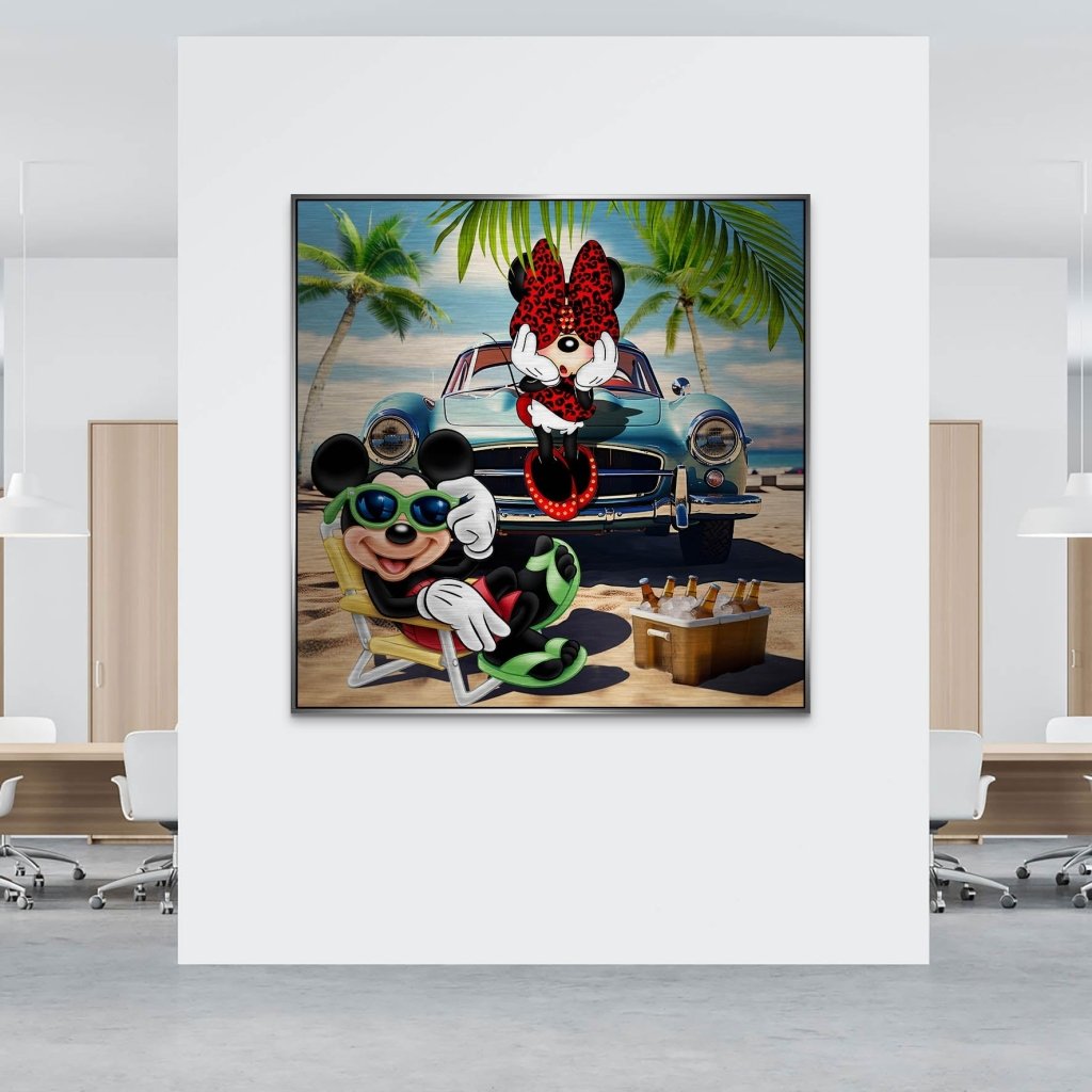Micky & Minnie Beach Alu Gebürstet INGALERIE