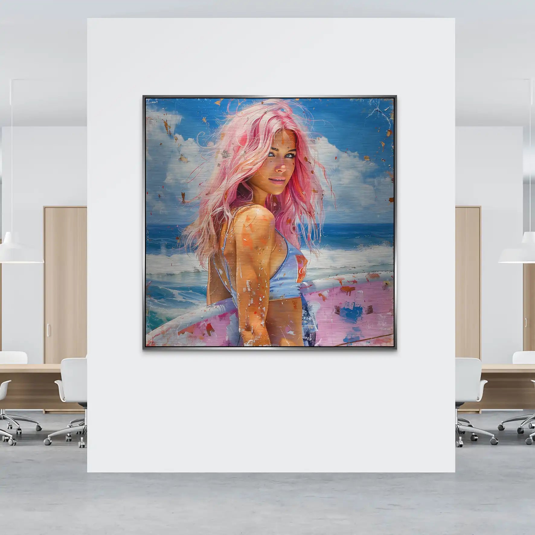 Beach Girl Nr.4 Alu Gebürstet Bild INGALERIE