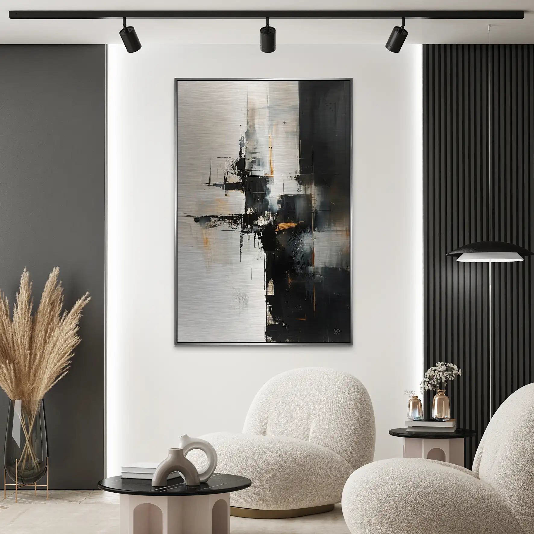 Abstrakt Nr.28 Alu Gebürstet Bild INGALERIE