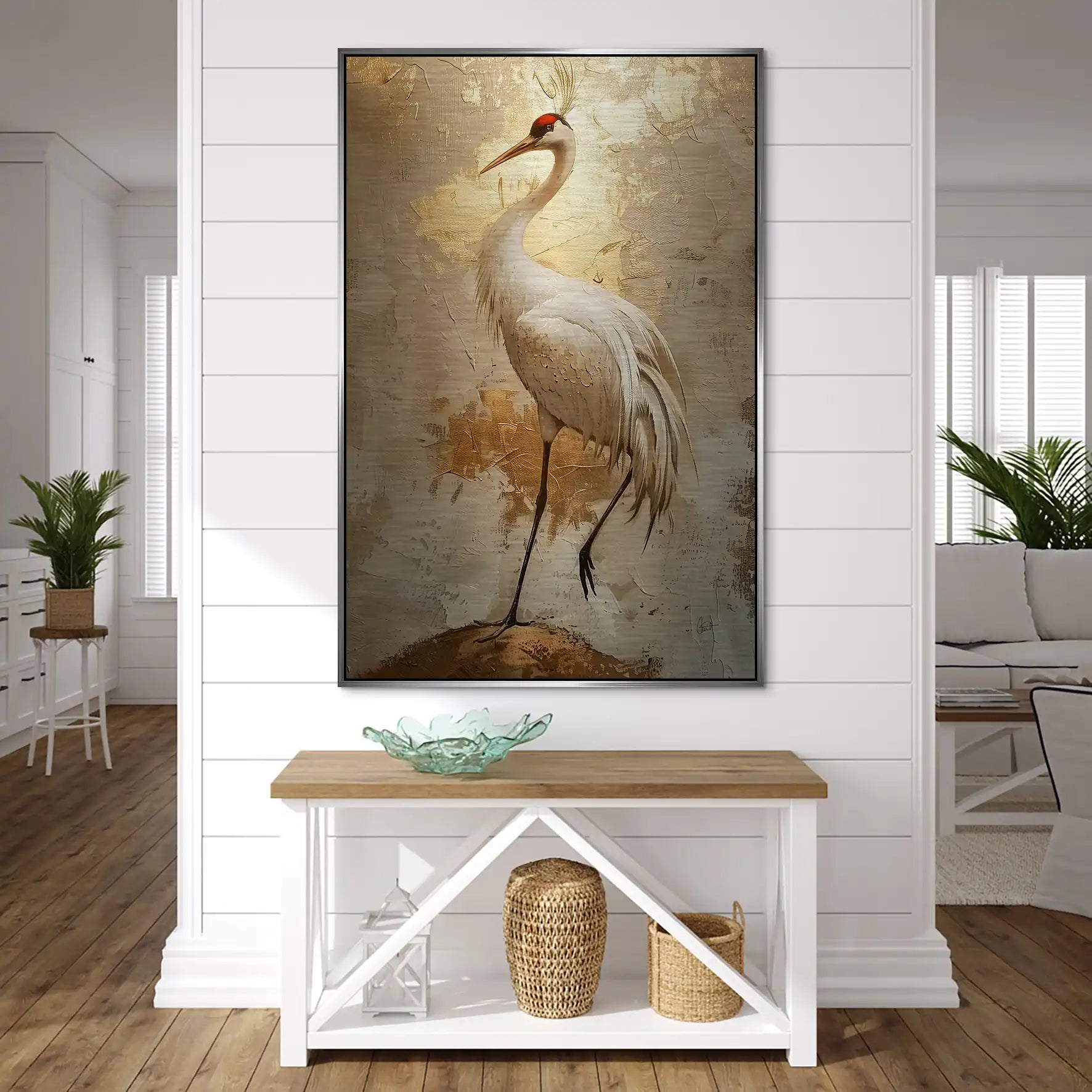 Kranich Modern Art AluDibond Gebürstet INGALERIE