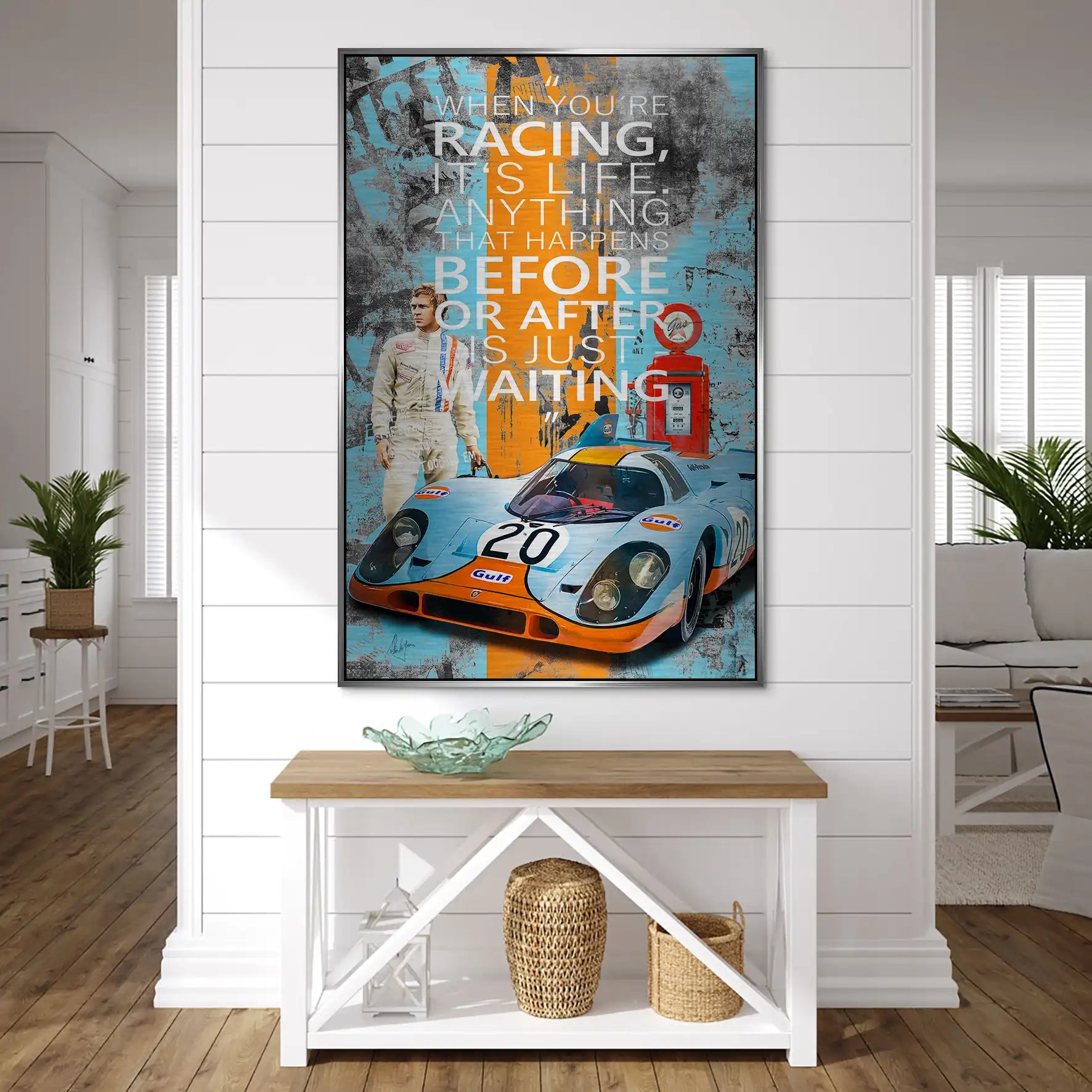 Steve Racing Is Life Alu Gebürstet Bild INGALERIE