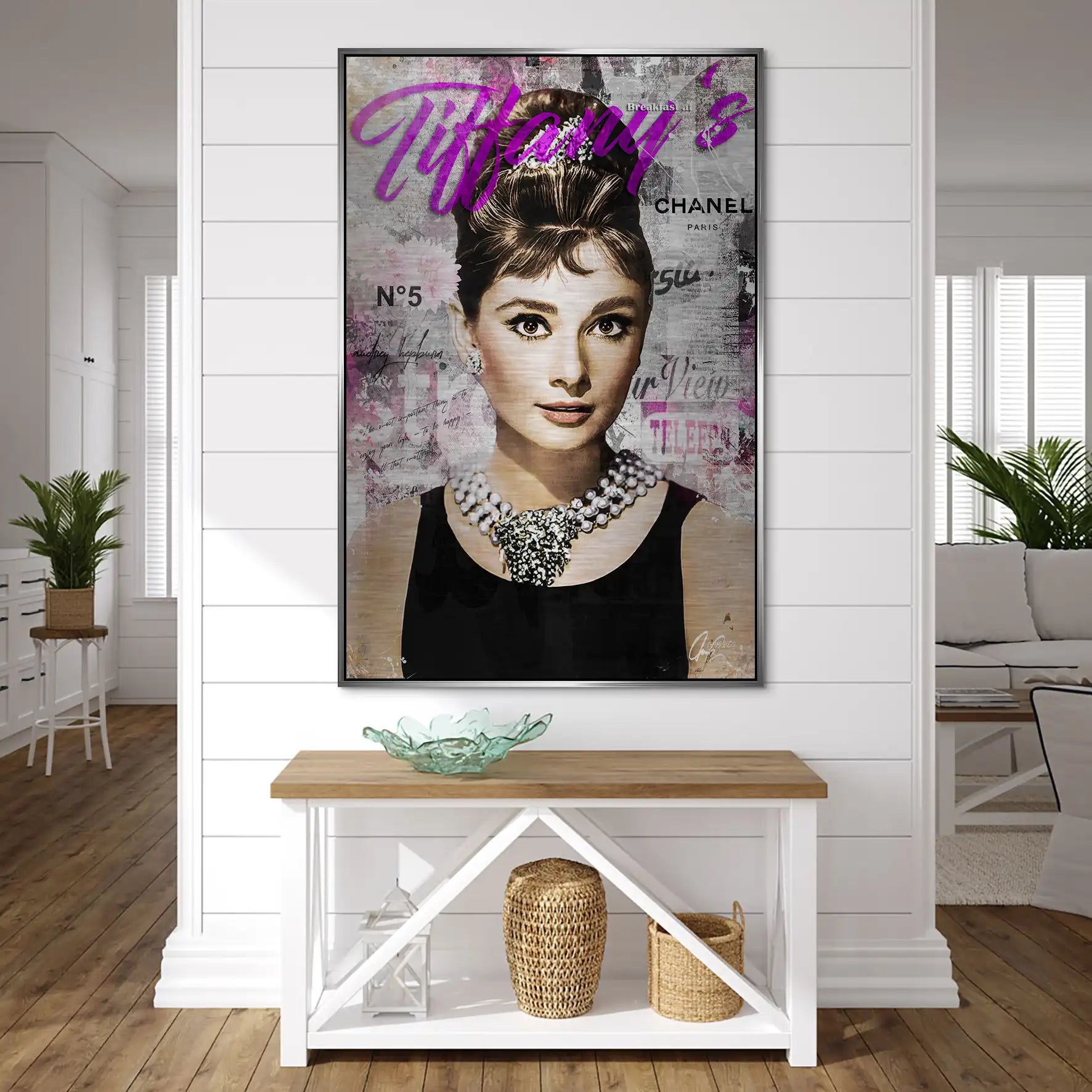 Audrey Tiffany Purple Art Alu Gebürstet Bild INGALERIE