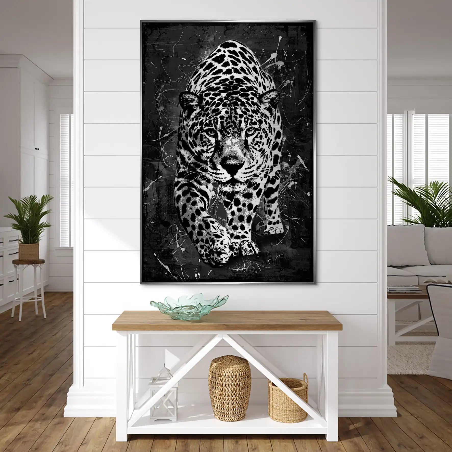 Leopard Abstrakt Black Style AluDibond Gebürstet INGALERIE