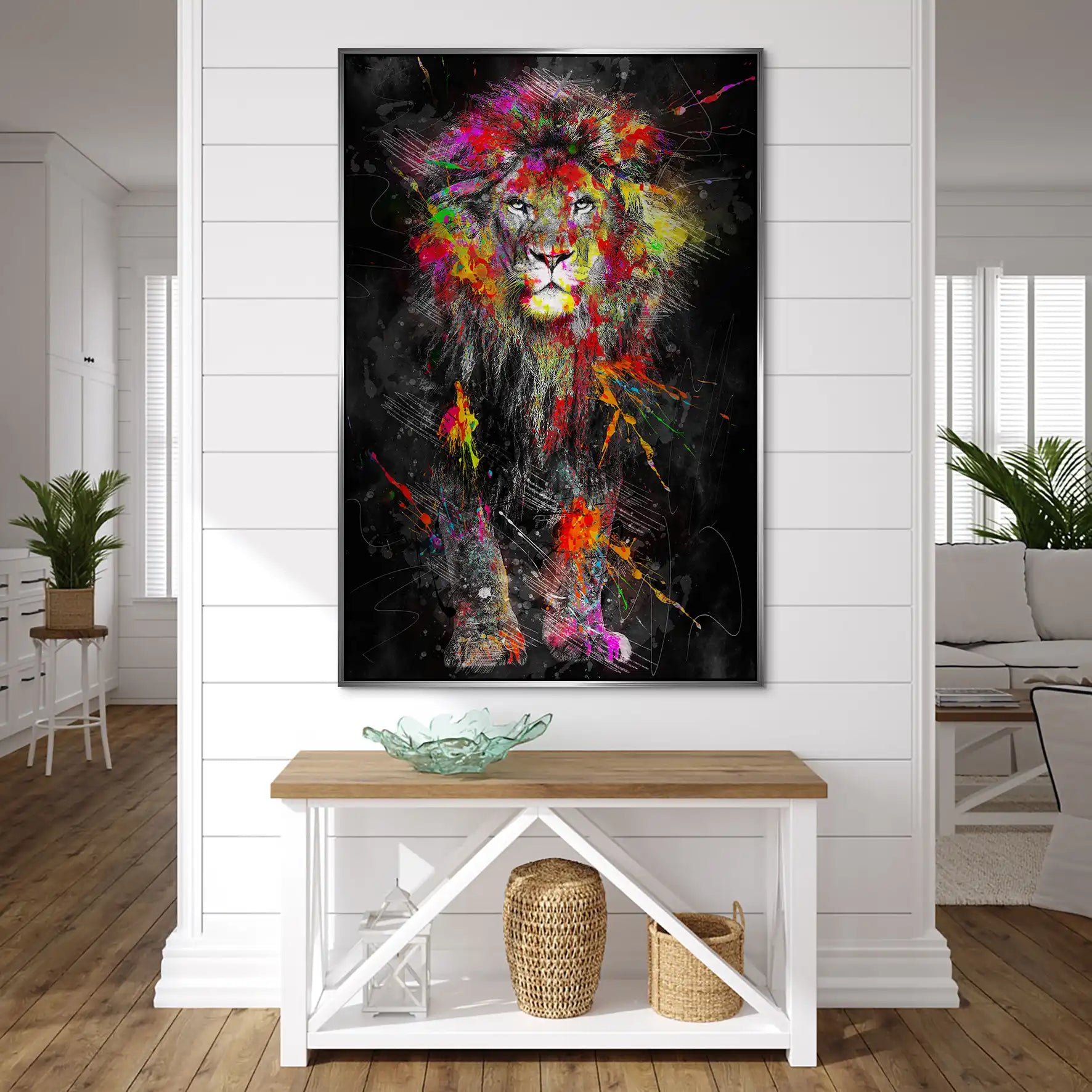 Lion Color Splash AluDibond Gebürstet INGALERIE