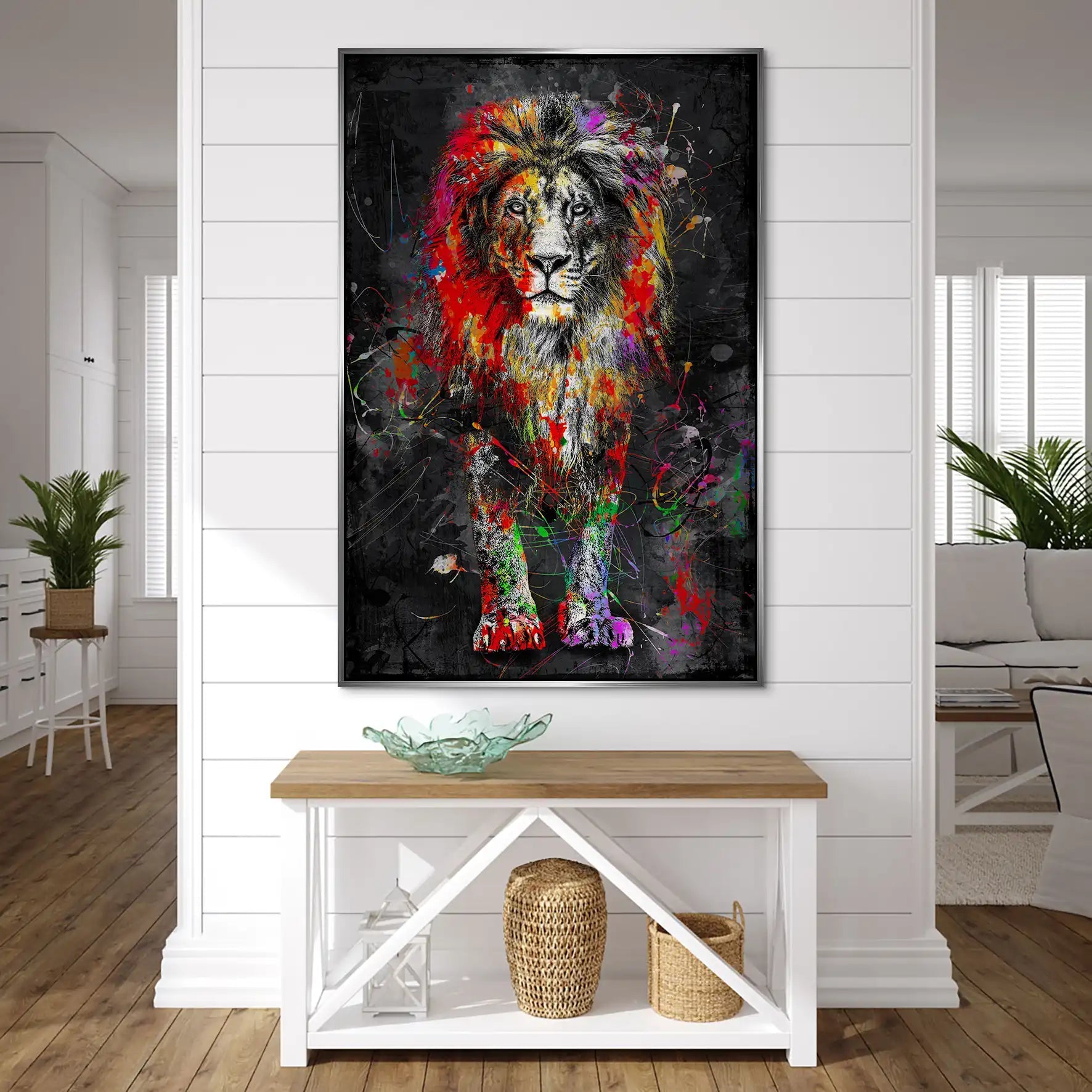 Löwe Abstrakt AluDibond Gebürstet INGALERIE