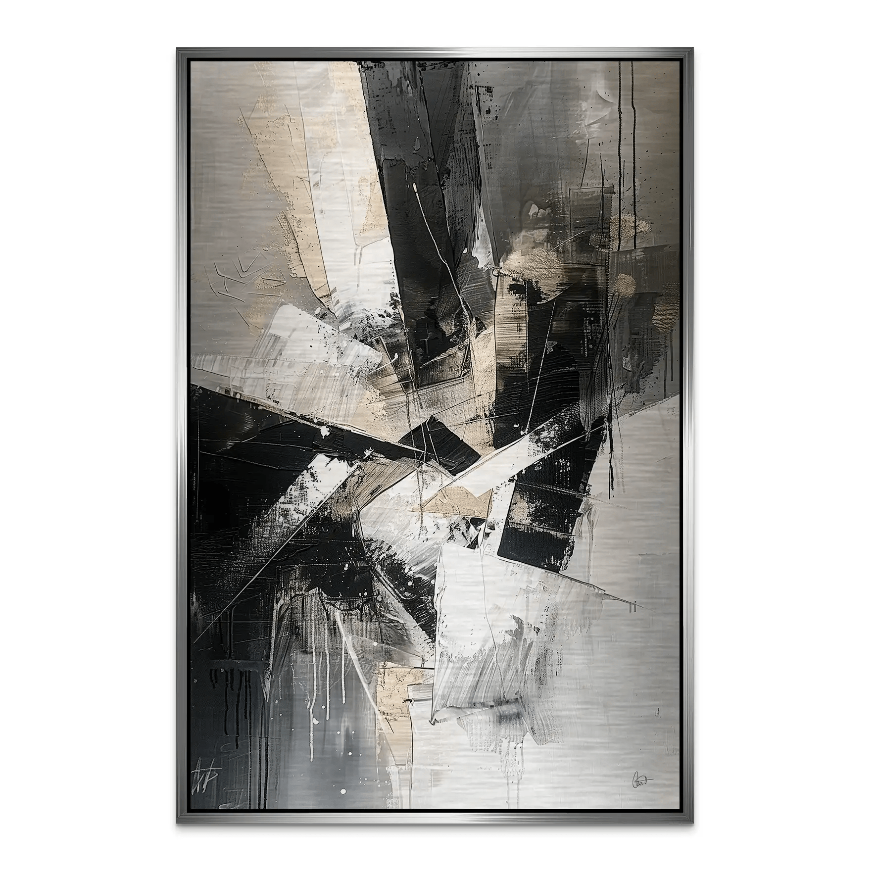 Abstrakt Nr.27 Alu Gebürstet Bild INGALERIE