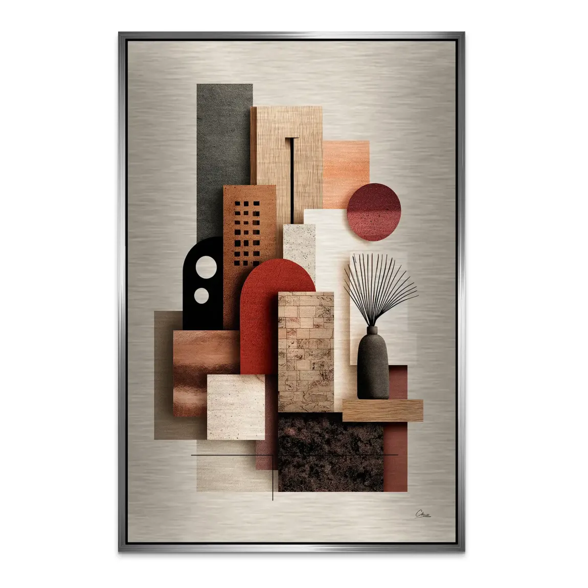 Urban Layers Elegance Alu Dibond Bild gebürstet INGALERIE