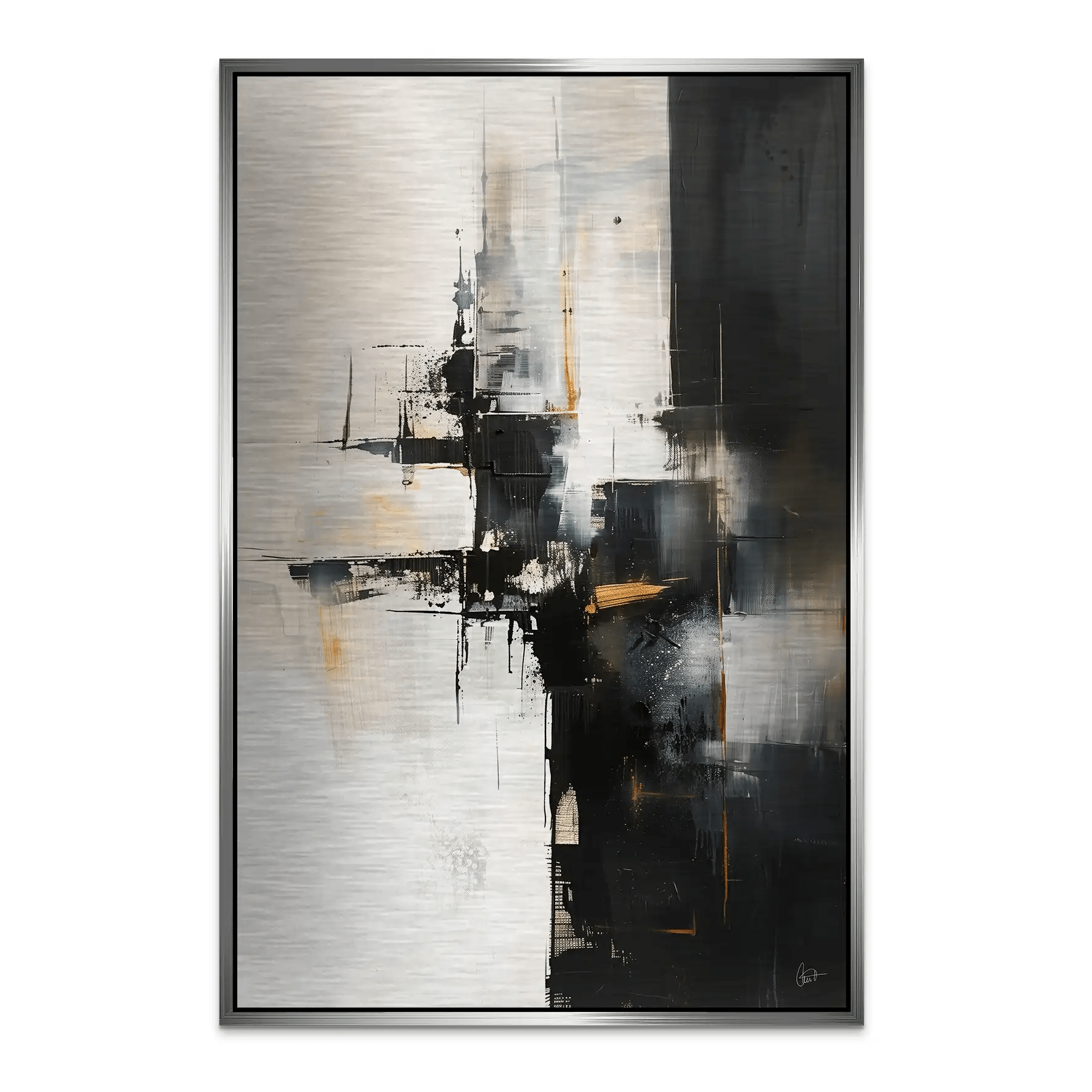 Abstrakt Nr.28 Alu Gebürstet Bild INGALERIE