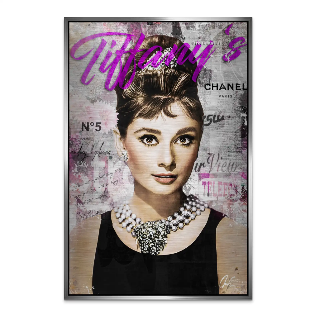 Audrey Tiffany Purple Art Alu Gebürstet Bild INGALERIE