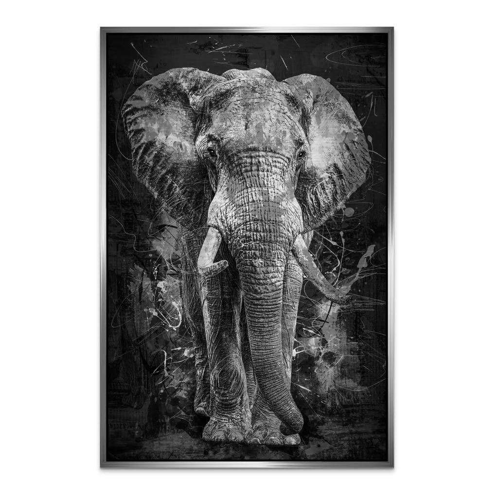 Elefant Abstrakt AluDibond Gebürstet INGALERIE