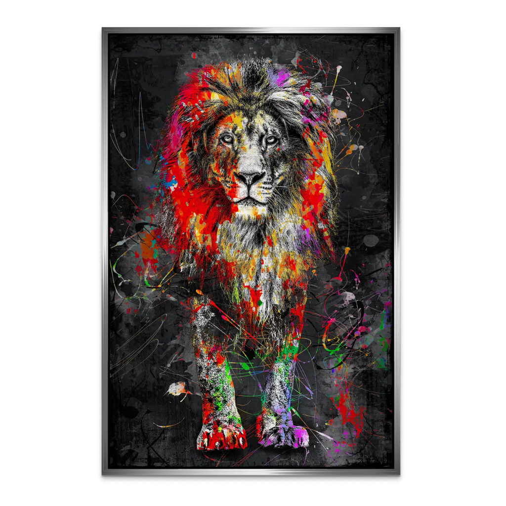 Löwe Abstrakt AluDibond Gebürstet INGALERIE