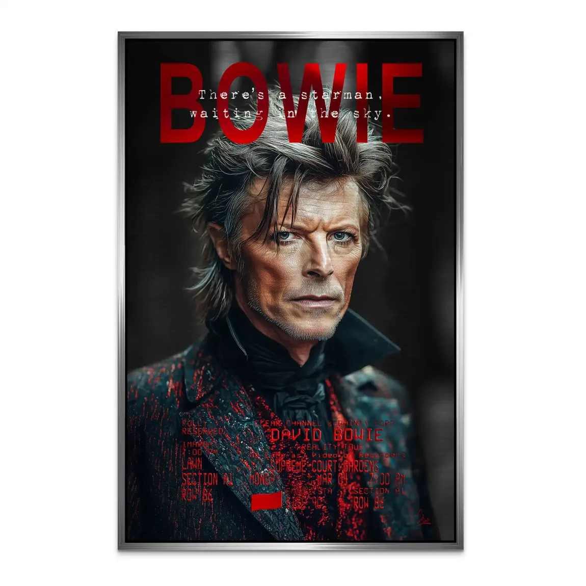 Bowie Starman Alu Dibond Bild gebürstet