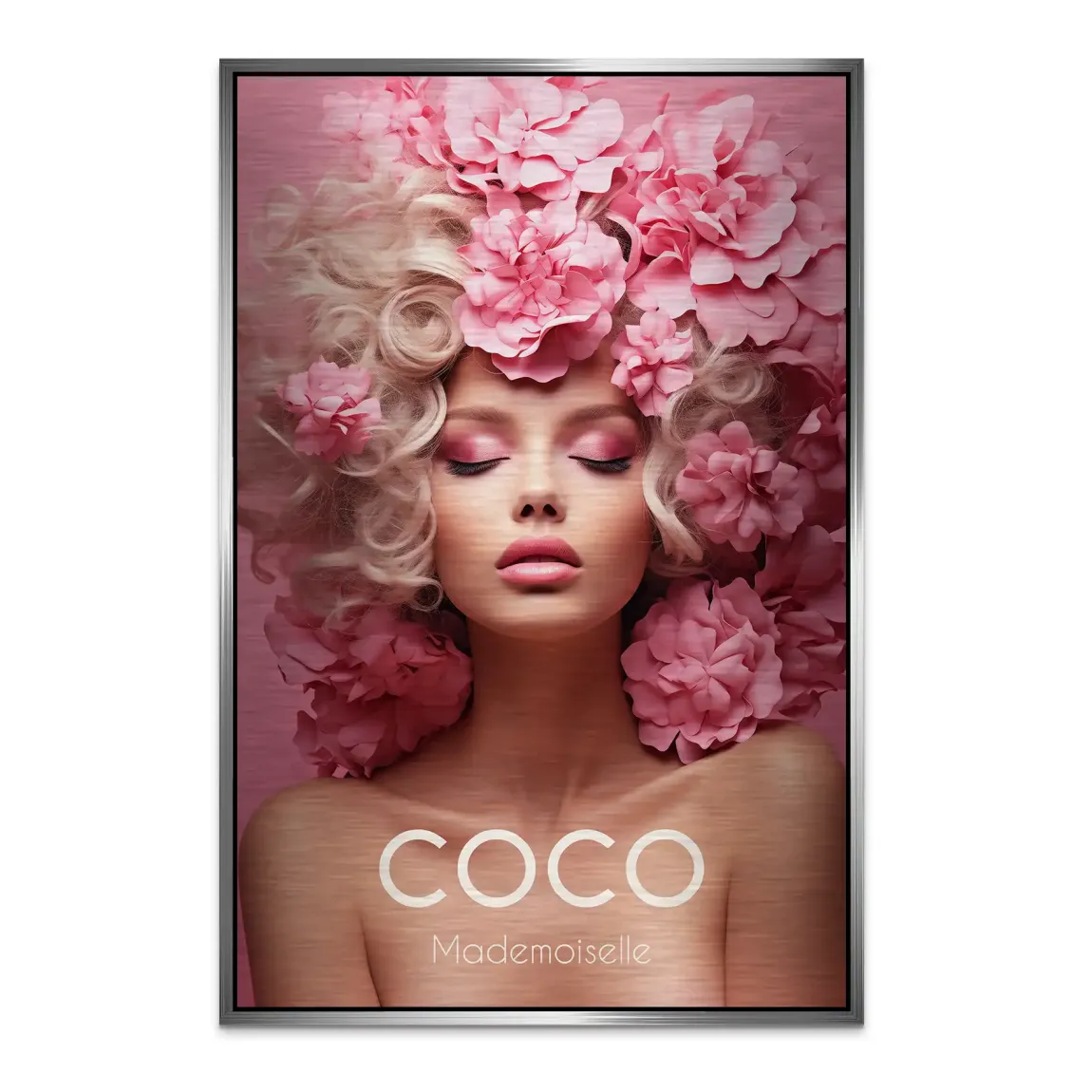 Coco Pink Elegance Alu Dibond Bild gebürstet