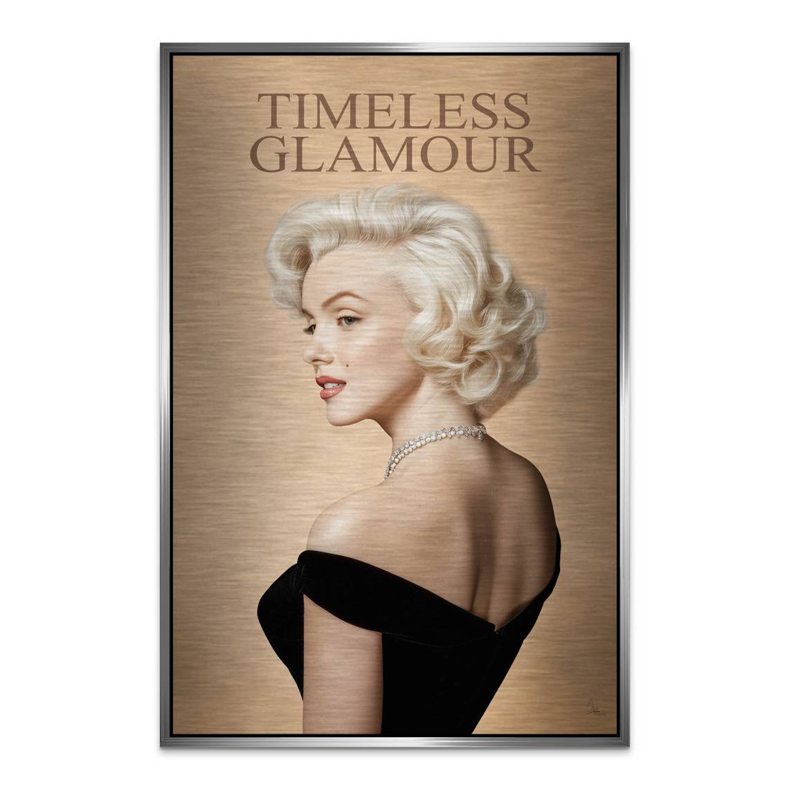 Marilyn Monroe Zeitlos Aluminiumbild gebürstet