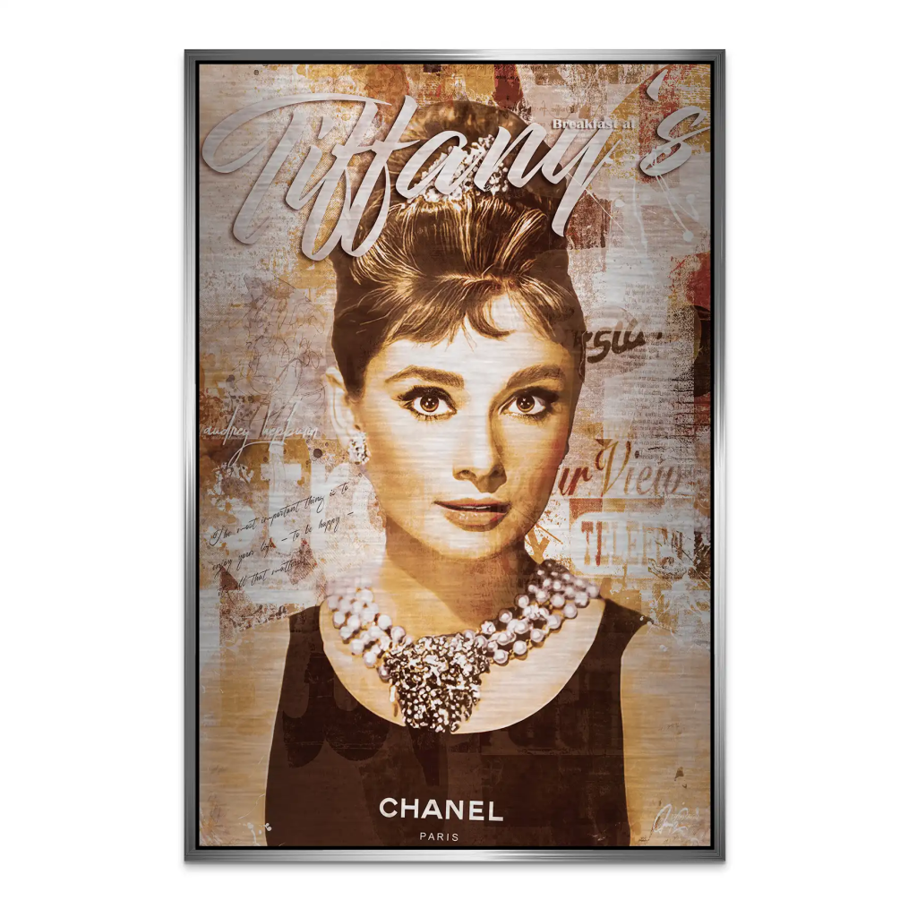 Audrey Tiffany Retro Art Alu Gebürstet Bild INGALERIE