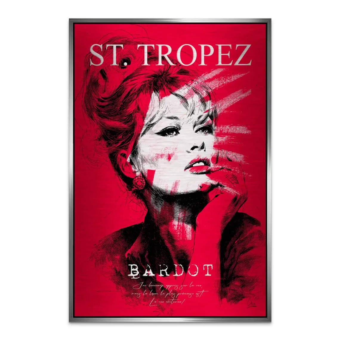 Bardot St Tropez Alu Dibond Bild gebürstet