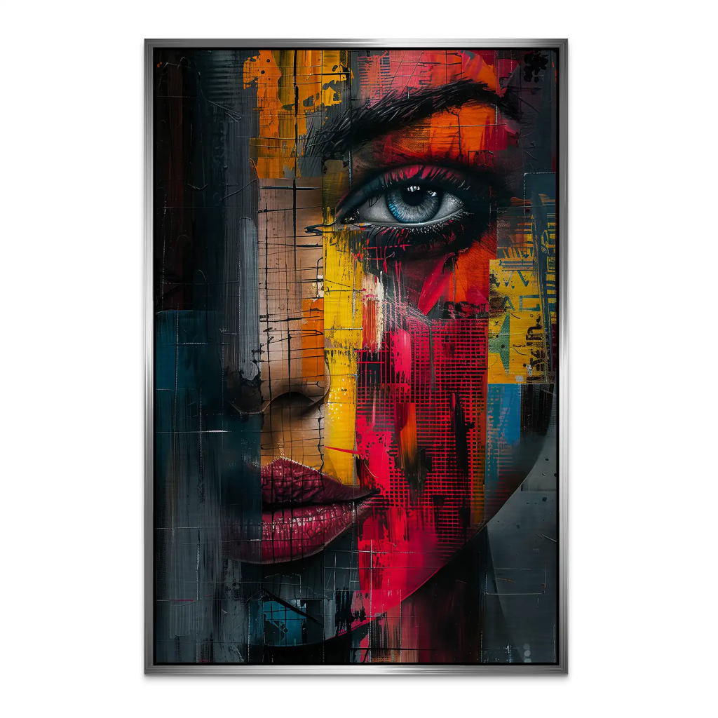 Beauty Face Abstrakt Alu Gebürstet Bild INGALERIE