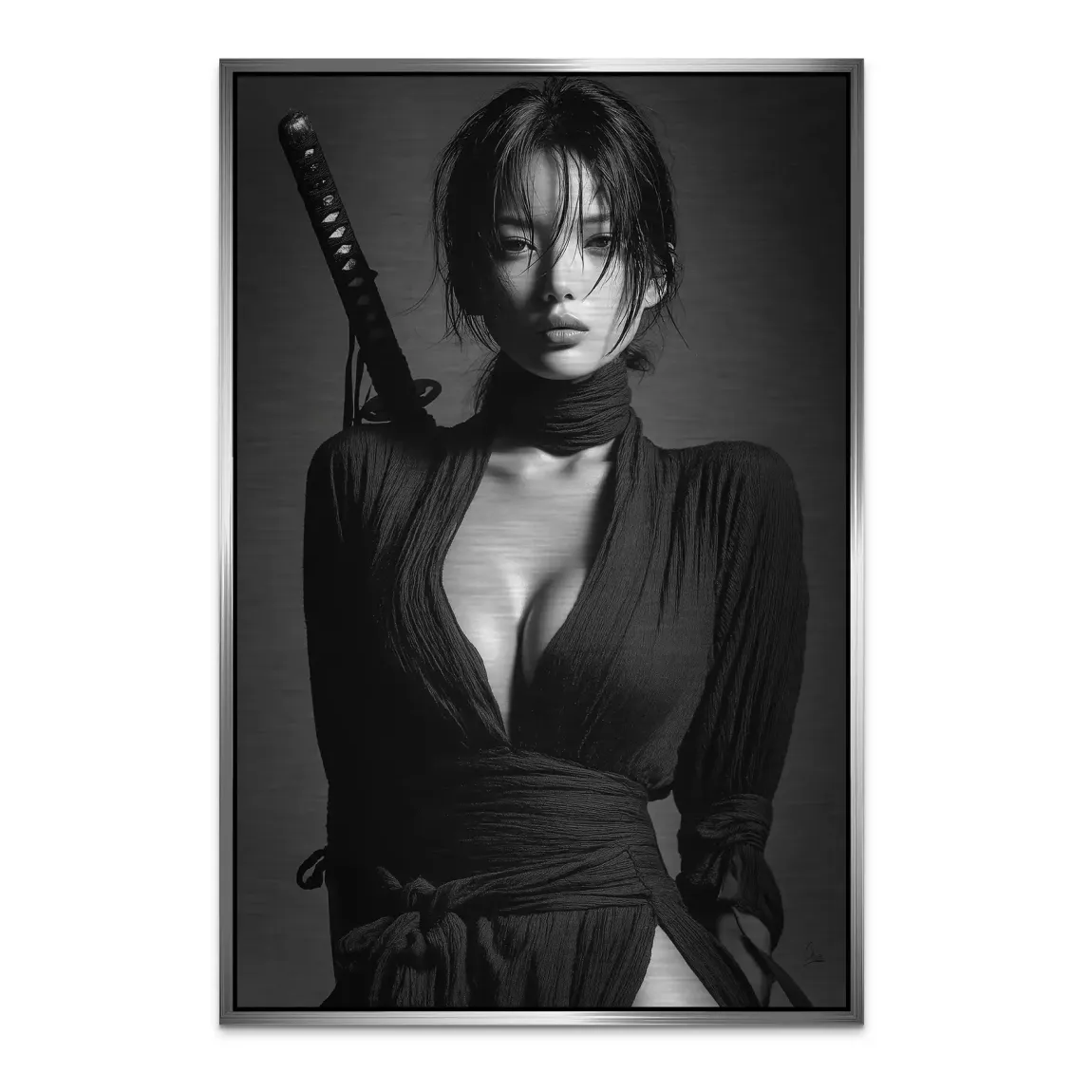 Silent Katana Alu Dibond Bild gebürstet