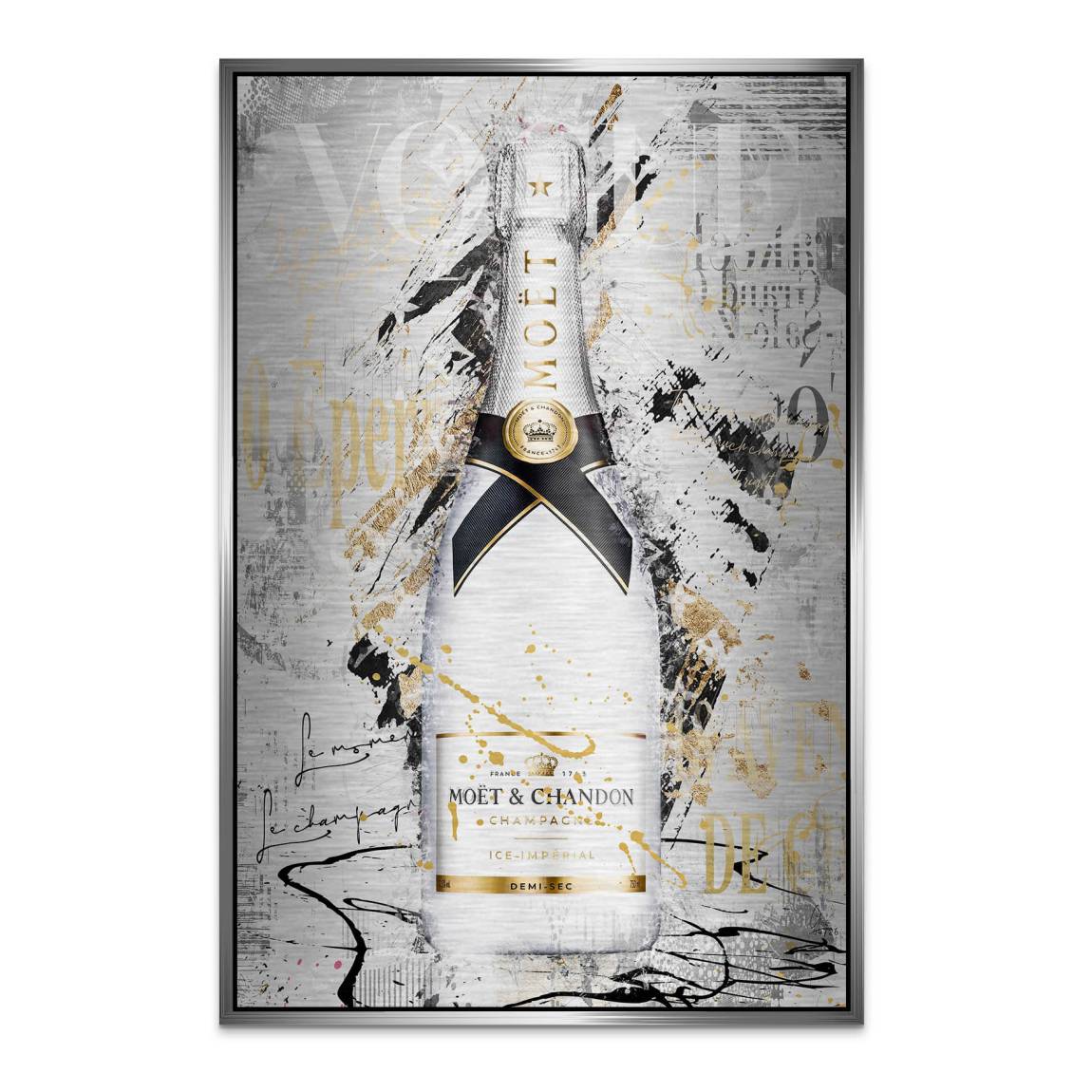Champagner Prestige Aluminiumbild gebürstet
