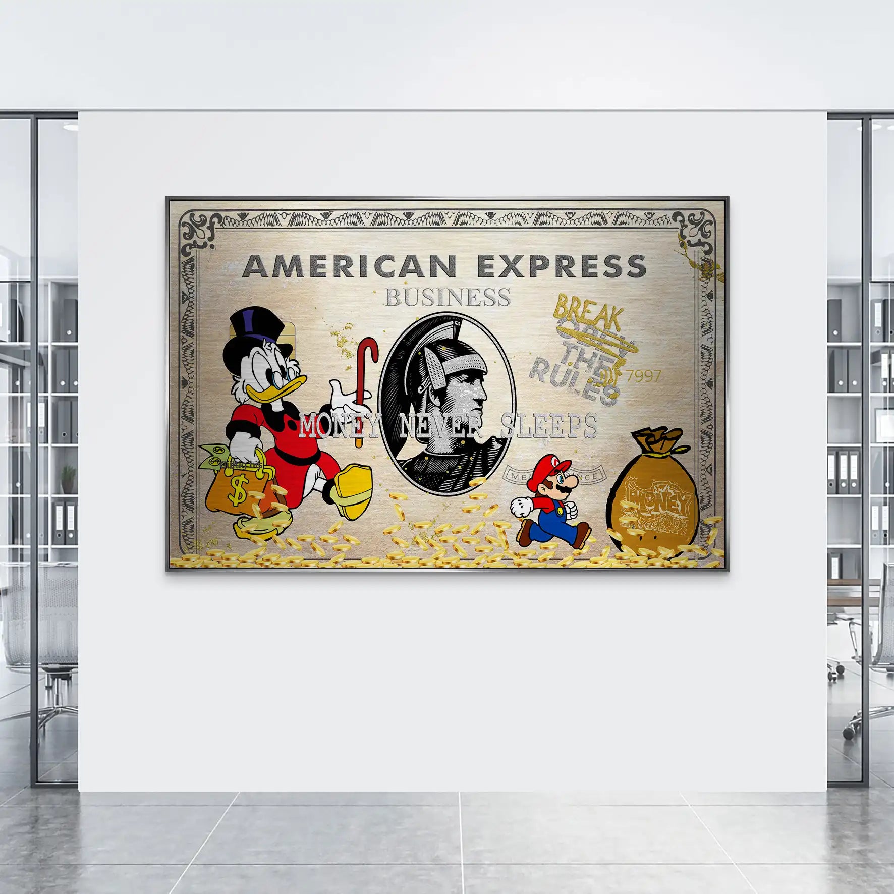 Dagobert Retro Amex AluDibond Gebürstet INGALERIE