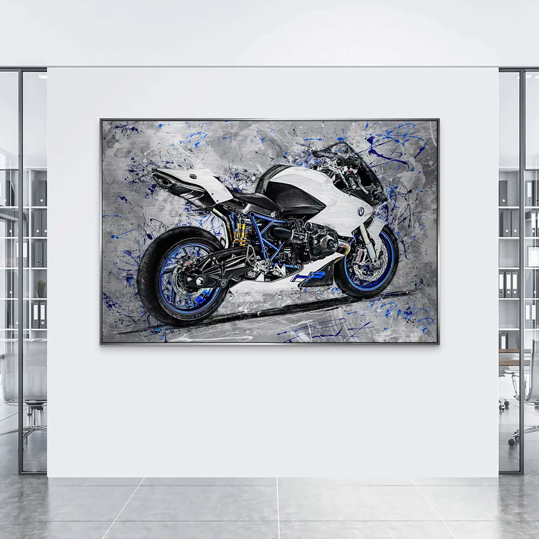 BMW HP2 Abstrakt Art Alu Gebürstet INGALERIE
