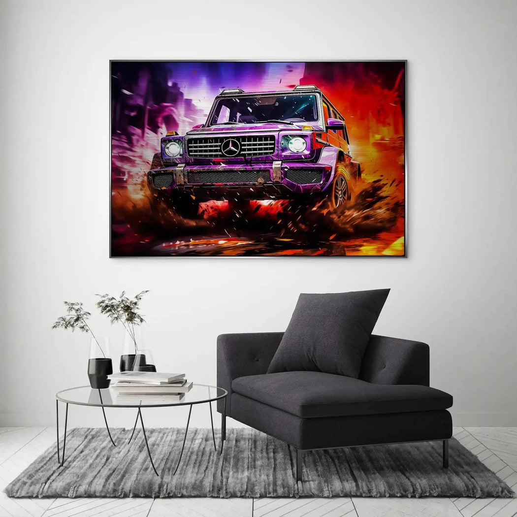 Mercedes G63 Abstrakt Offroad AluDibond Gebürstet INGALERIE