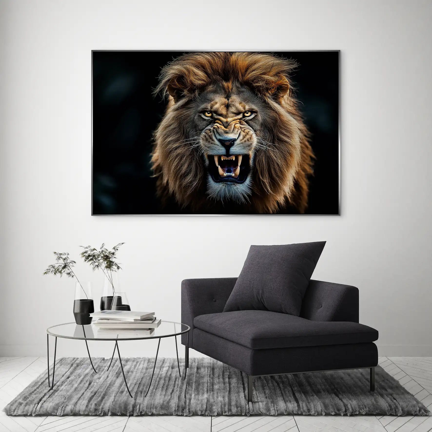 Angry Lion AluDibond Gebürstet INGALERIE