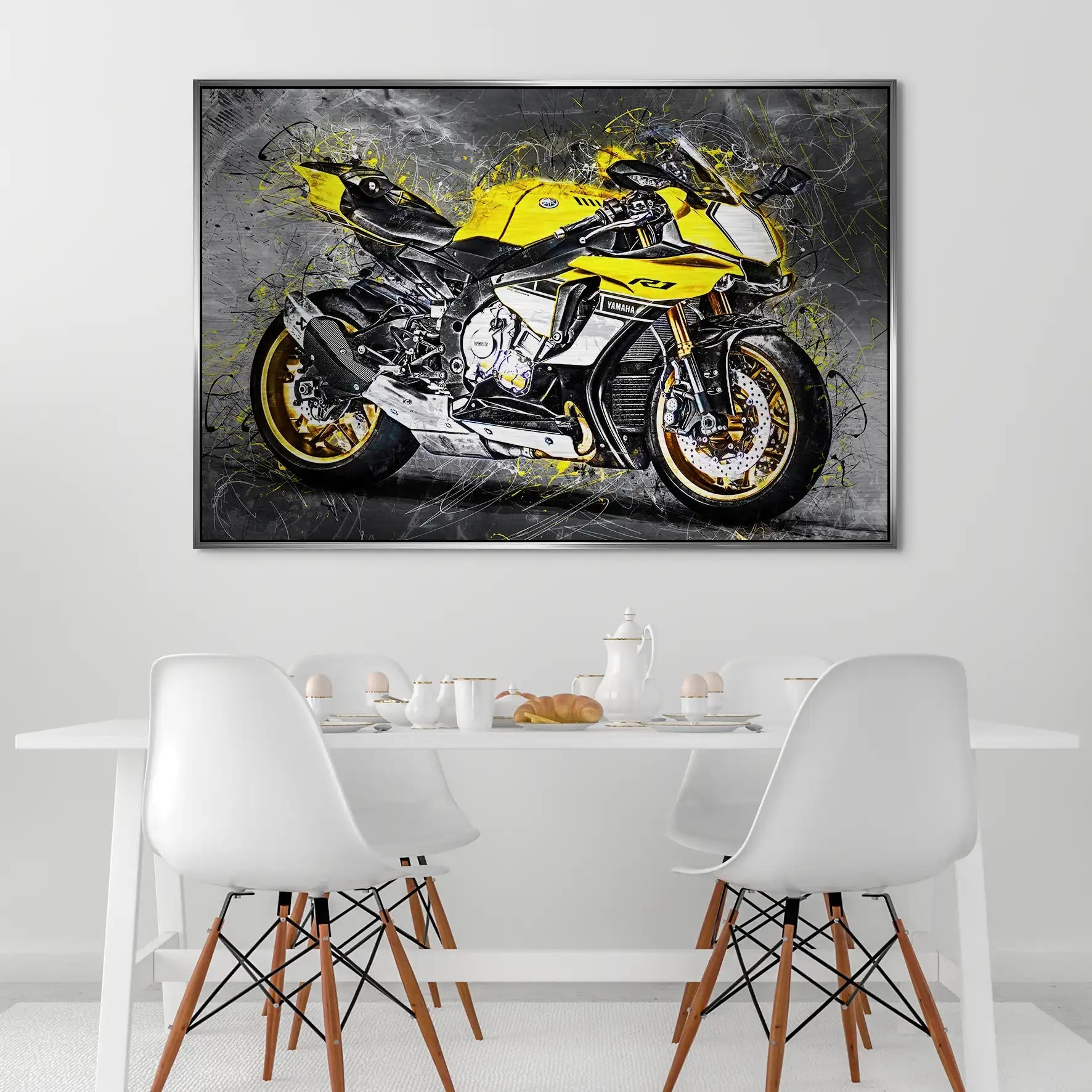 Yamaha R1 Abstrakt AluDibond Gebürstet INGALERIE