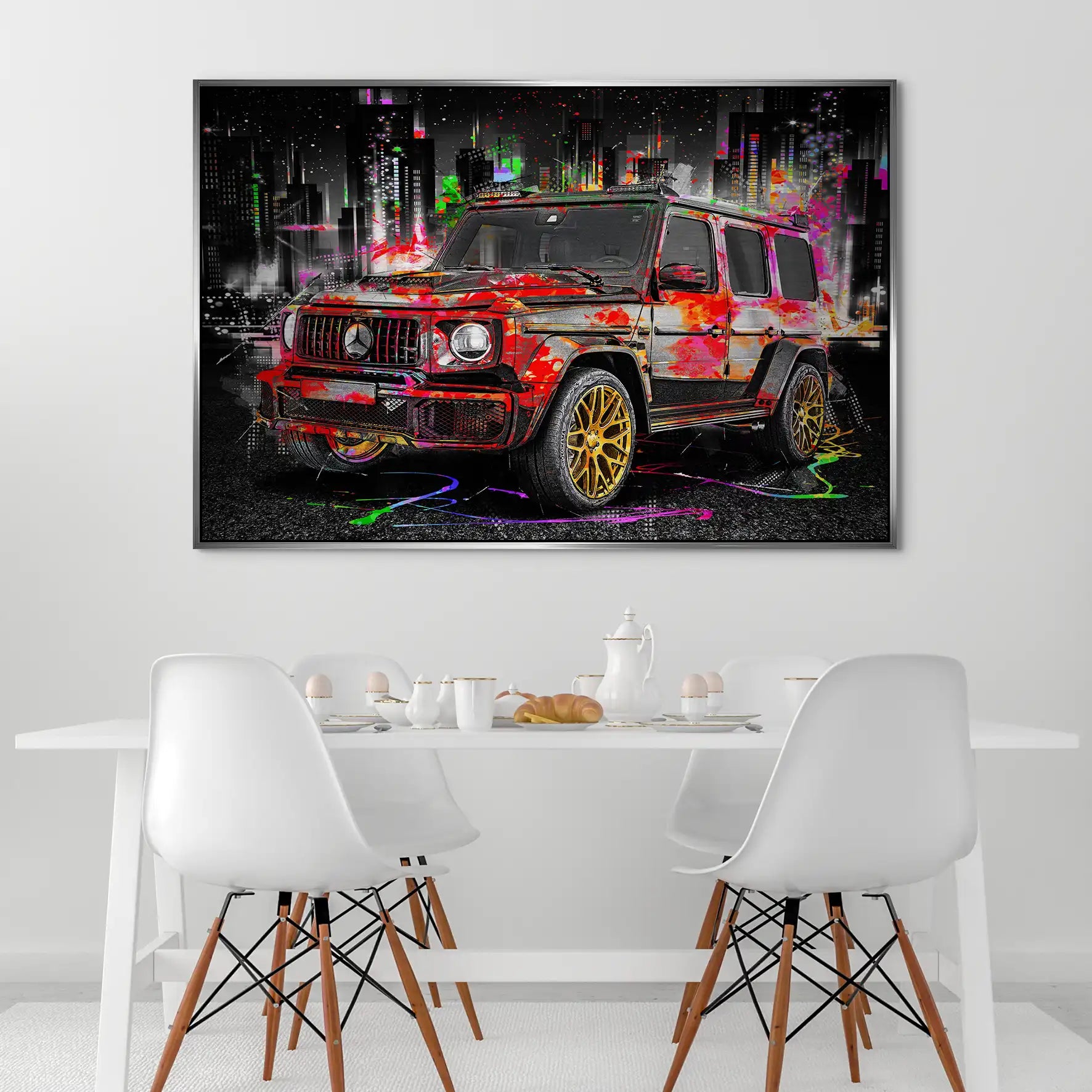 Mercedes G63 Abstrakt Color AluDibond Gebürstet INGALERIE