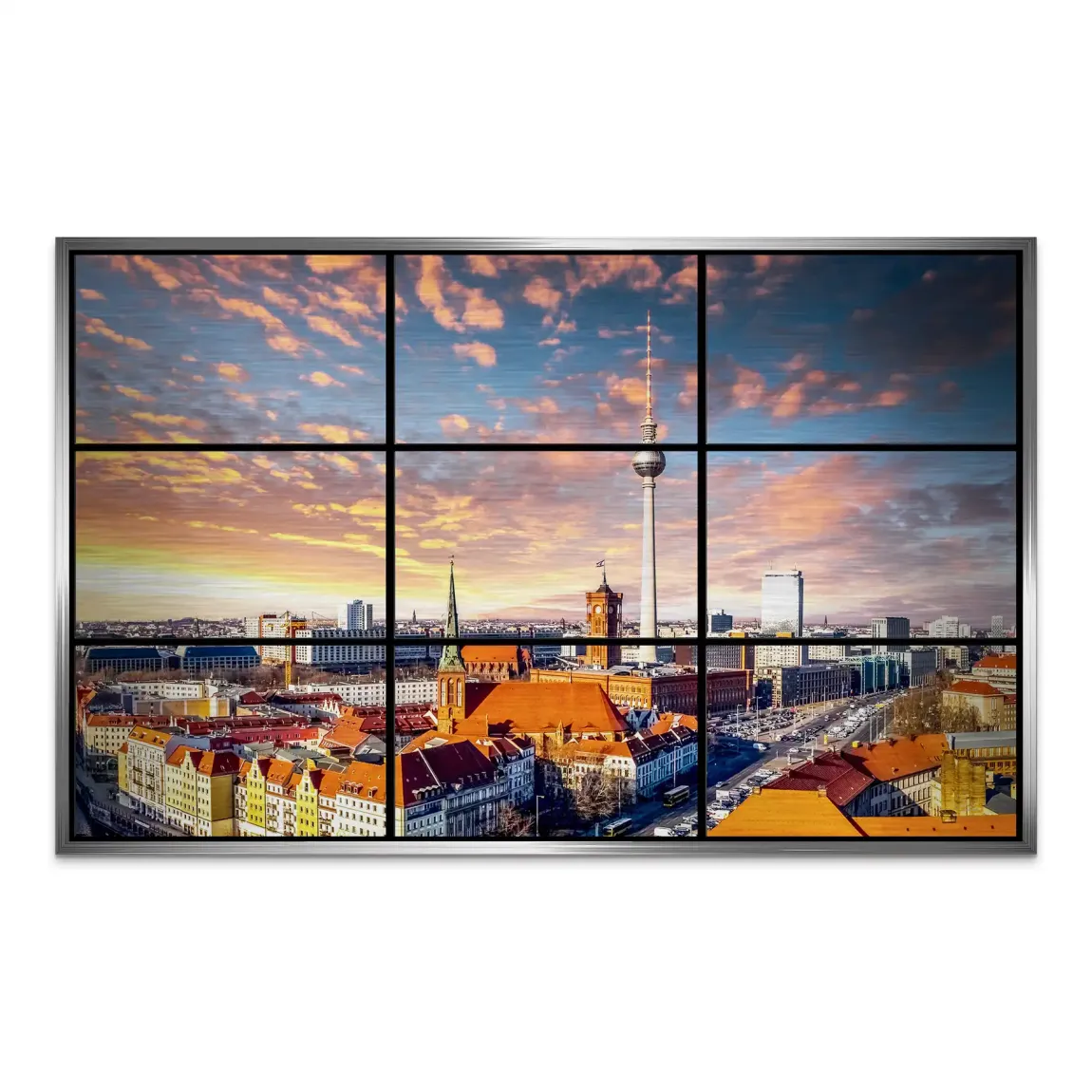 Berlin Skyline AluDibond Gebürstet