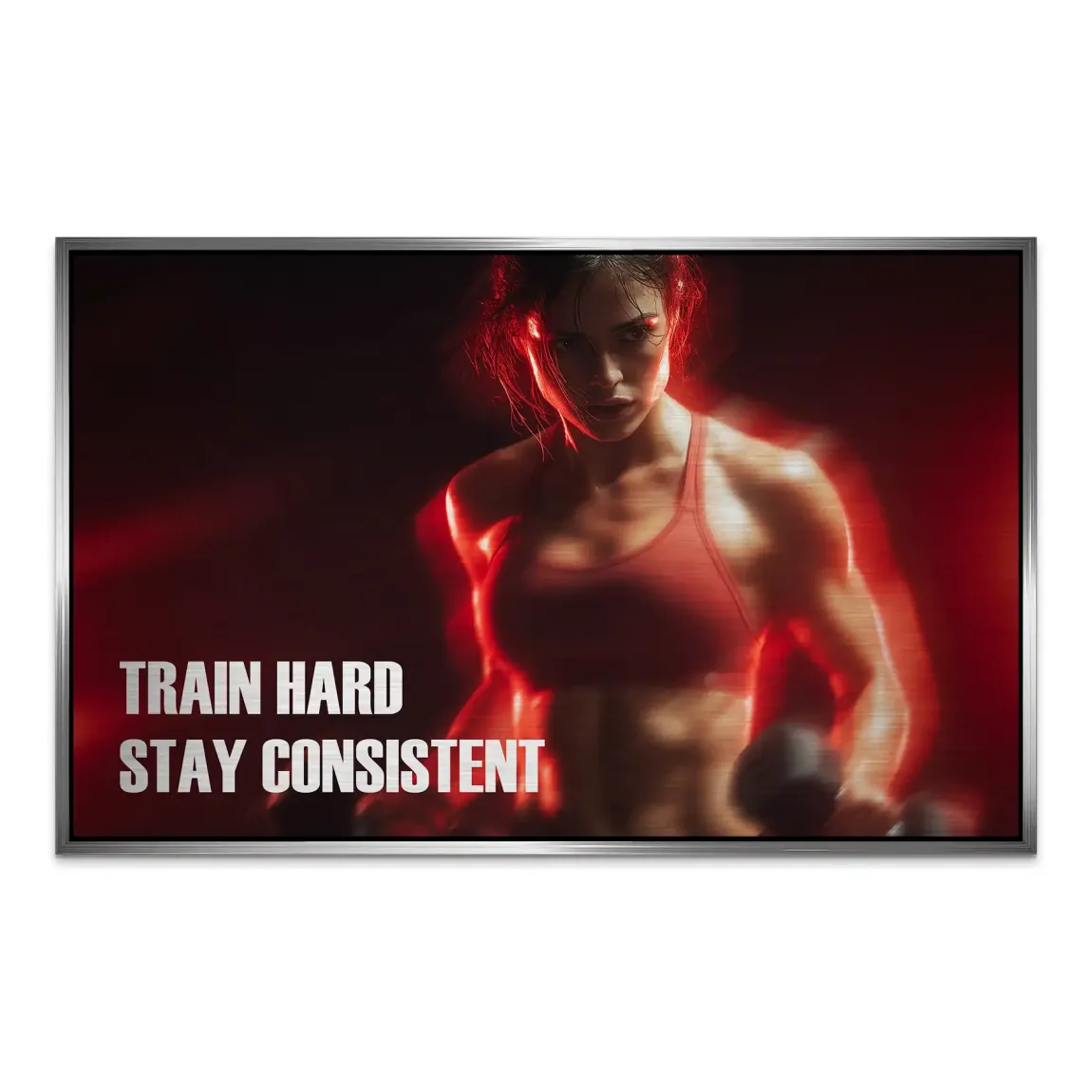 Fitness Motivation Alu Dibond Gebürstet Bild