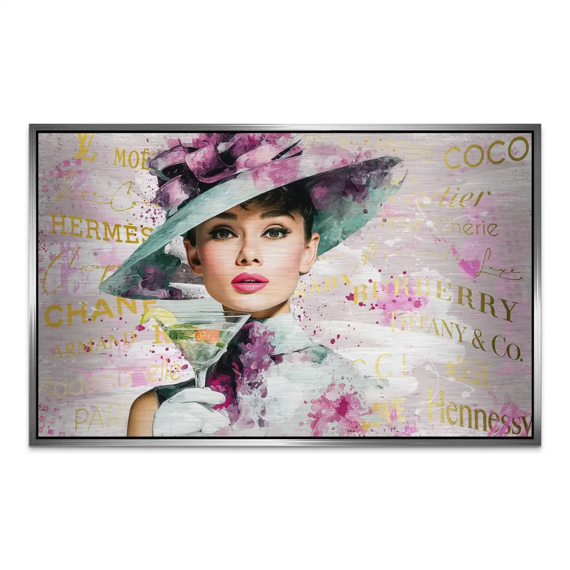 Audrey Hepburn Couture Elegance AluDibond Gebürstet