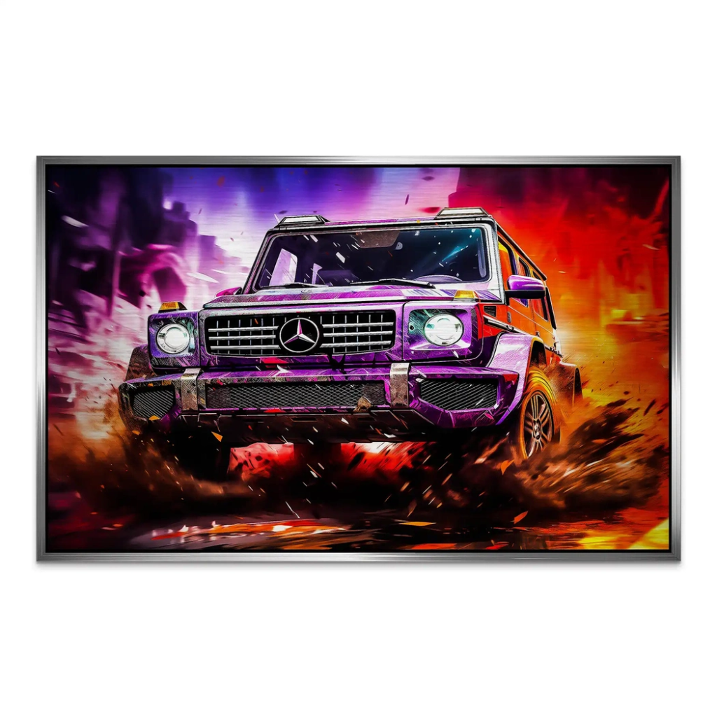 Mercedes G63 Abstrakt Offroad AluDibond Gebürstet INGALERIE