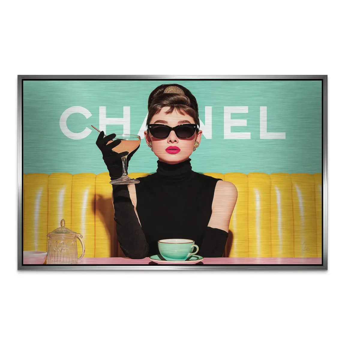 Audrey Hepburn de Luxe AluDibond Gebürstet