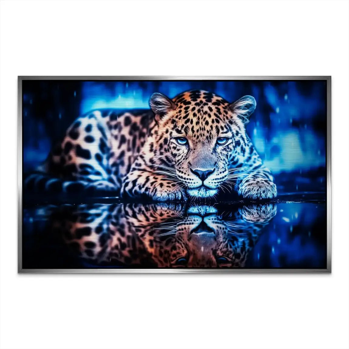 Leopard by Night AluDibond Gebürstet INGALERIE