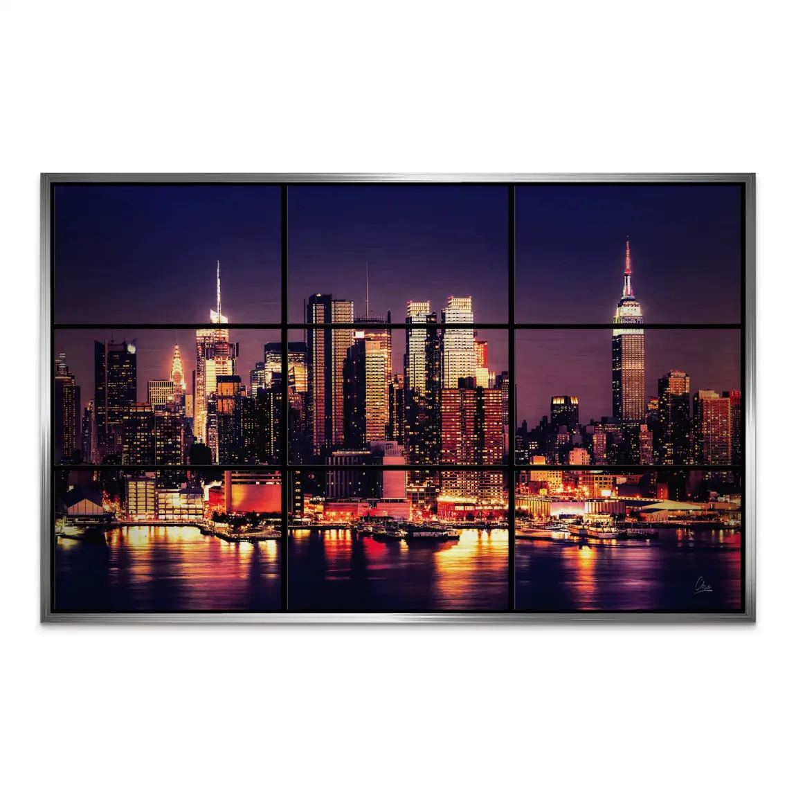 New York Skyline View AluDibond Gebürstet