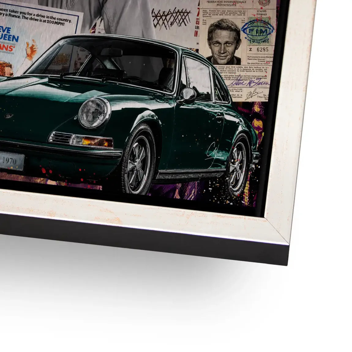 Steve McQueen Retro Drive Alu Gebürstet Bild