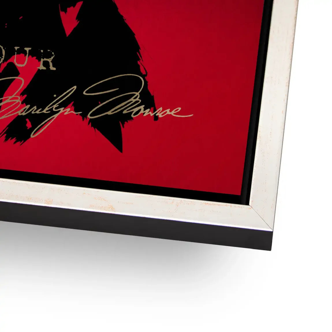 Marilyn Red Glamour Alu Gebürstet Bild