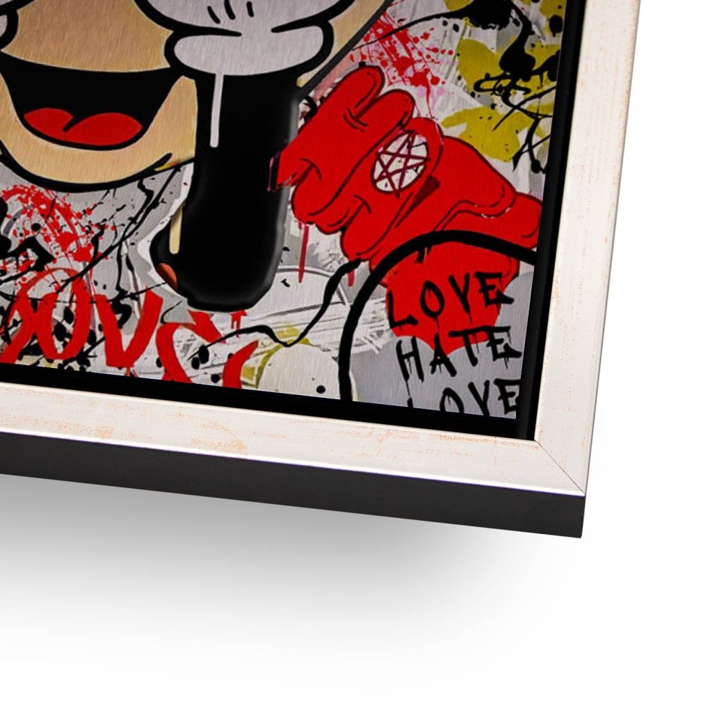 Bad Micky Graffiti Art Alu Gebürstet Bild INGALERIE