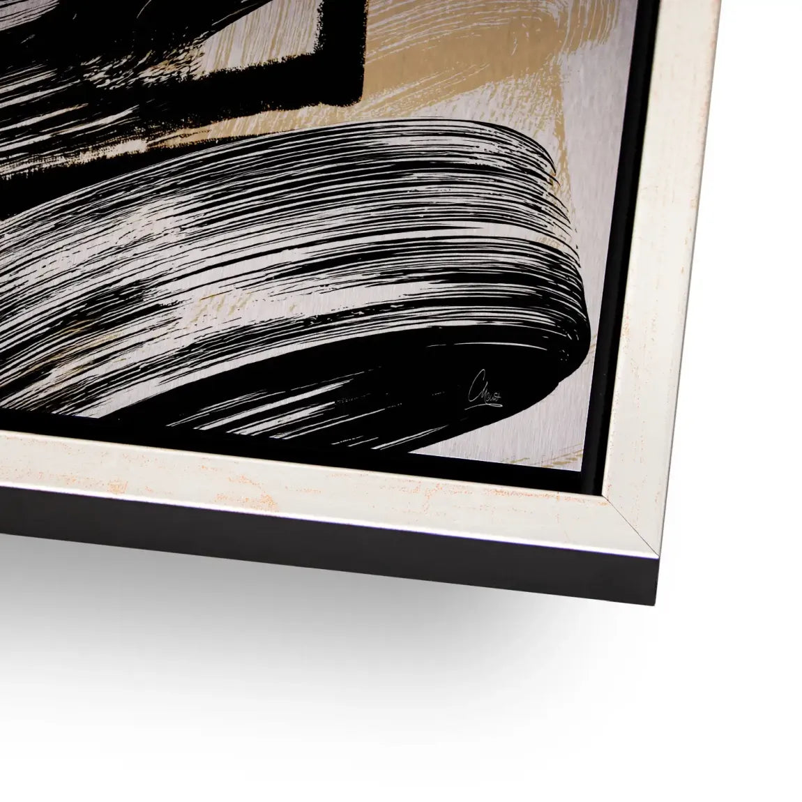 Black Motion Abstrakt Alu Gebürstet Bild