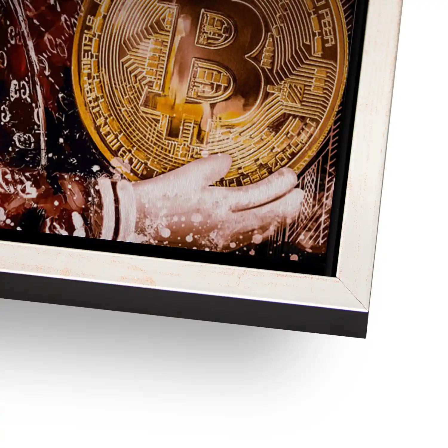 Dagobert Bitcoin Retro Pop Art Aludibond Gebürstet - Alu Dibond Bild Gebürstet