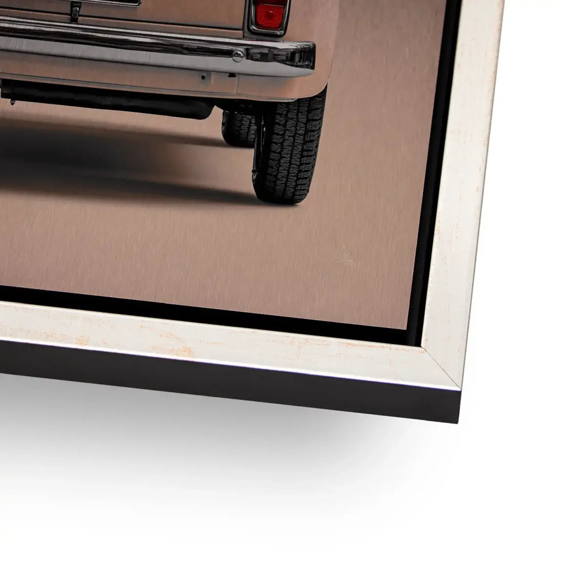 Fiat 500 Crema Aluminiumbild gebürstet