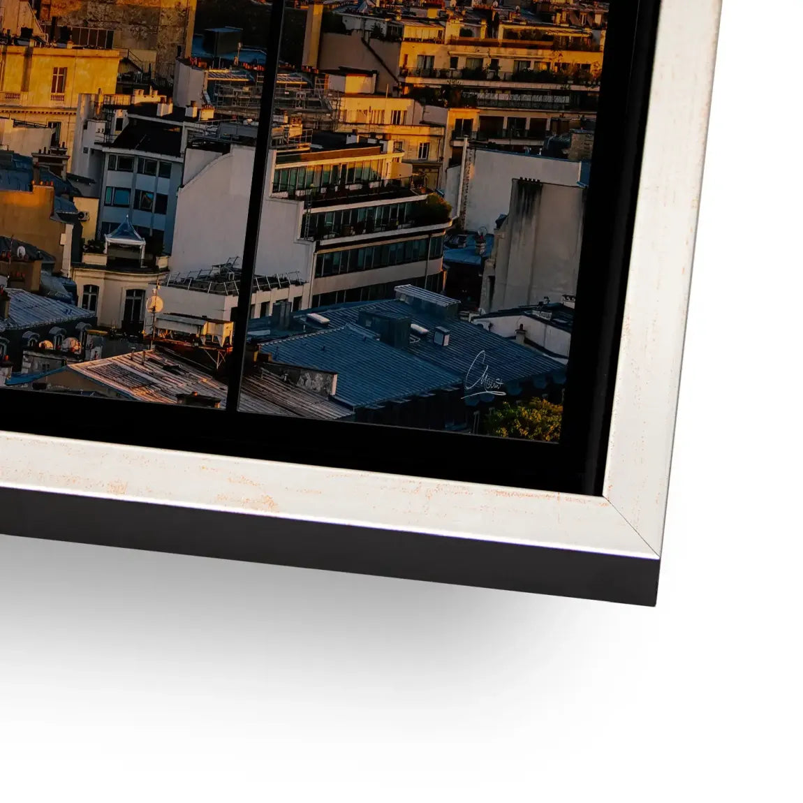 Sunset View Paris Alu Gebürstet Bild