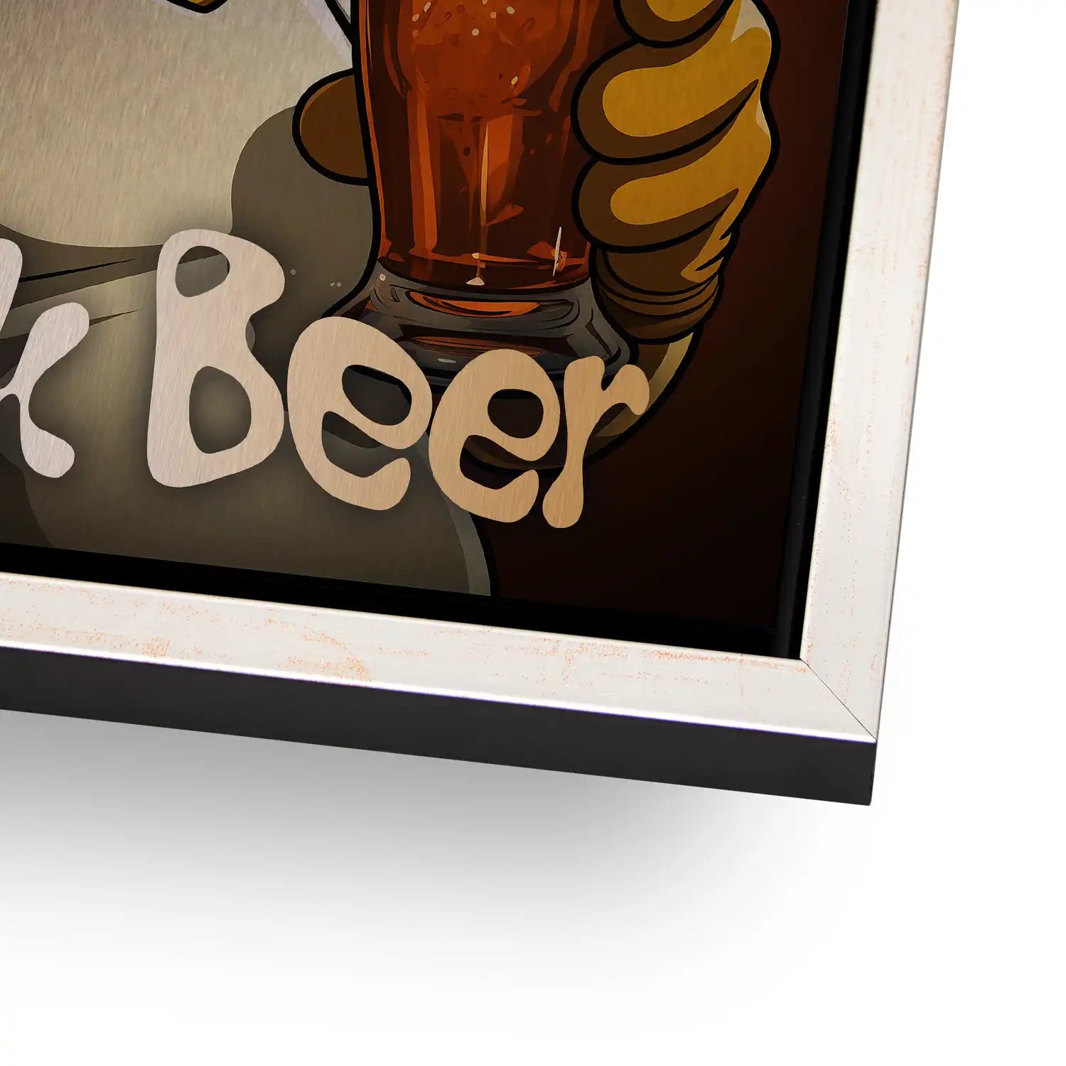 Homer Drink Beer Aludibond Gebürstet - INGALERIE