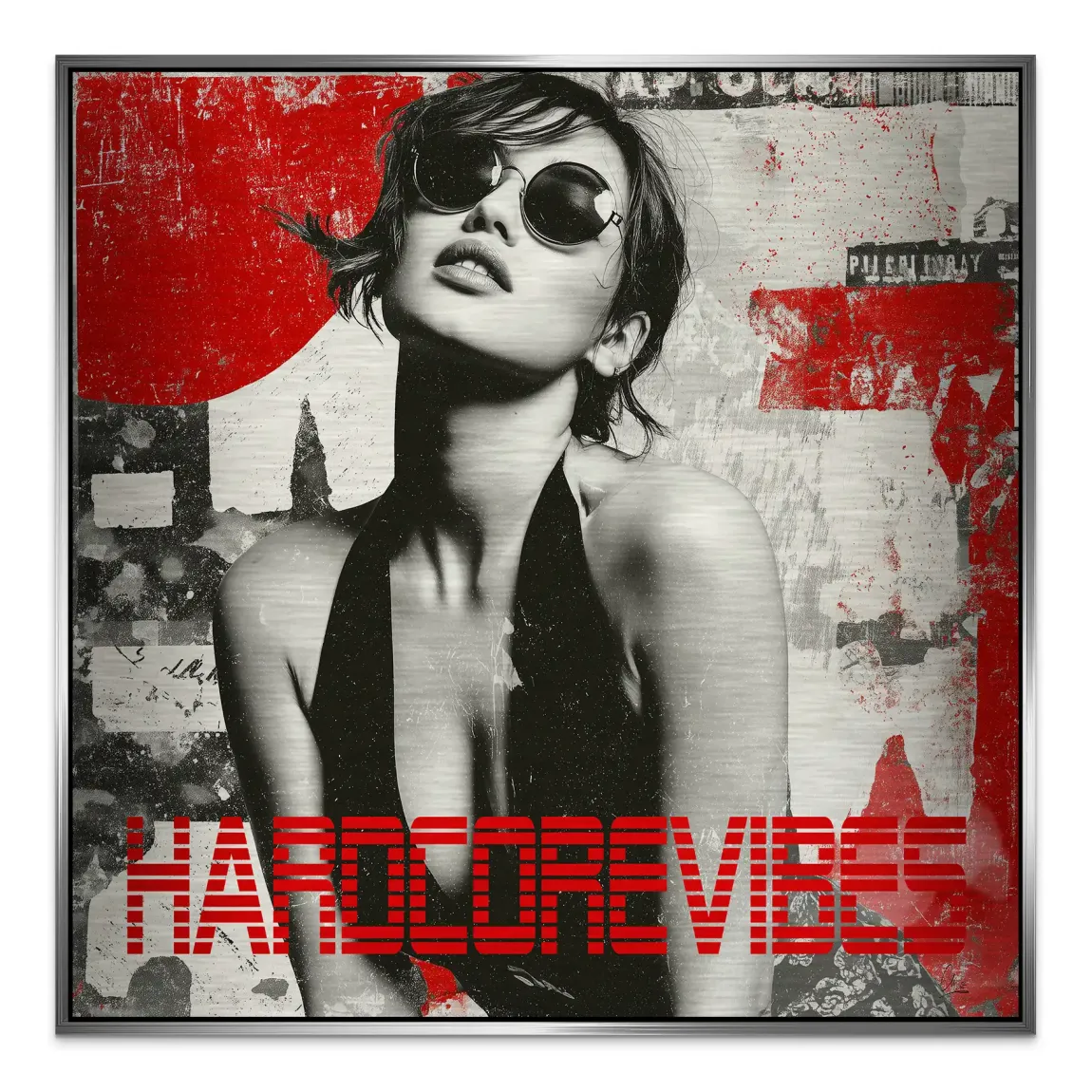 Hardcore Vibes Alu Gebürstet Bild